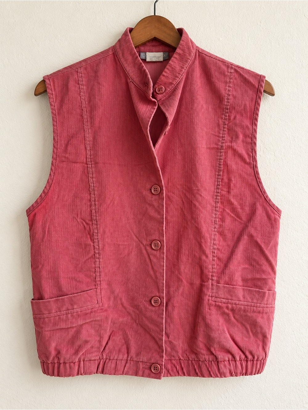 White Stag Dusty Rose Corduroy Vest Made in USA Women’s size 6
